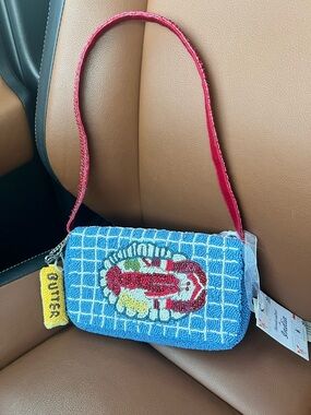 VIRAL tik tok beaded lobster bag with butter charm NWT
